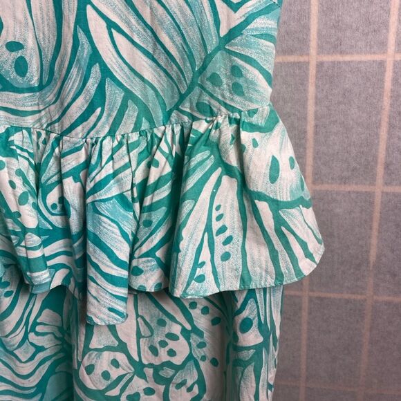 GUC Vintage 1980s does 1940s Style Size 9/10 Peplum Waist Dress 100% Cotton - Picture 4 of 12